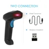 Scanners Bluetooth Barcode Scanner Wireless 1D 2D QR Code Reader Bluetooth handheld scanner voor inventaris POS Terminal Bar Code Scanner