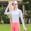 Golf Yaz Güneş Koruma Giyim Kadınlar Buz İpek İnce Uzun Kollu Alt Gömlek Golf Jersey
