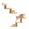 Scratchers 1 peça gato de parede de gato escalando prateleiras de madeira gato ladda de gato grande plataforma de salto de gato móveis de gato poleiro para gatinho