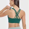 Naked Feel Yoga Bra Workout Gym Sports Sports Femmes Mid Support Tops Top à l'épreuve du choc Push Up Vest Athletic Fitness