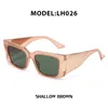 패션 큰 프레임 선글라스 박스 선글라스 유럽과 미국 MD 네트워크 레드 ins ake wide leg metal men and women sunglasses