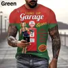 T-shirts masculins Summer Retro Girl Garage Style 3D Mens T-shirt Fashion Casual Round Cou Short Street Vêtements Hip-Hop T-shirtl2405 à manches courtes