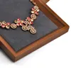 Stojak na biżuterię mishitu lite drewniane taca biżuterii używana do kolczyków bransoletki naszyjniki