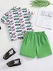 Set di abbigliamento per bambini Shorts verdi Shorts per bambini