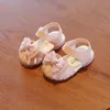 Été pour bébés sandales Bowtie Fashion Rose Princesse Princesse Chaussures Toddler Soft Sole 03 ans Chaussure Enfant Fille 240425