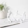 Sculptures Vilead Best Friend Statue Resin Abstract Friendship Figurine Home Living Room Office Table Interior Decoration Accessories Gift