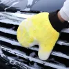 Gloves Car Cleaning Gloves Towel Soft Microfiber Chenille Water Absorption Car Body Washing Glove Duster Clearner Car Cleaning Tools