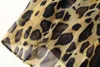 Casual Dresses Leopard Print Slip Dress Woman Ruffle Midi For Women Summer Backless Long Chiffon Sexy Evening
