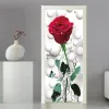 Autocollants Decal Decal Sticker Cover Wallper Wallpaper Home Entrance Entrance Entrance Decoration Auto-Adadhesive Photo on the Fridge Flowers