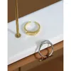 Rings de cluster elegante real 925 prata esterlina superfície de arco geométrico liso para mulheres jóias minimalistas de acessórios de anel