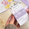 Kalender 2024 Bloomy Flower Desk Kalender Creatieve houten kaartkalender Kalentrische bureaubladkalender Decoreer benodigdheden