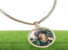 Round Po Custom Made Po Medallions Pendant Picture Necklace Tennis Chain Gold Color Cubic Zircon Men039s Hip Hop Jewelry CX206857674