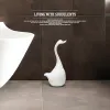 Sıcak satış seramik plastik yüksek kaliteli kuğu tuvalet fırçası tutucu yaratıcı banyo komik ev temizleme aracı temizleme fırçası