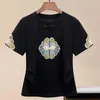 Dames T-shirt Chinese stijl damesstijl dames korte mouwen T-shirt zomer nieuwe retro knop en stud borduurwerk bovenaan dames kleding oversized t-shirtl2405