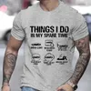 قمصان الرجال الأشياء التي أفعلها في وقت فراغي قميص مضحك للرجال عاشق سيارات Tshirts عشاق السيارات