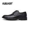 Zapatos casuales de moda hombres derby brogue cuero transpirable 38-44 tamaño niños negros suaves al aire libre otoño invierno mulas de vestido