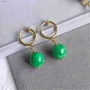 Bengelen kroonluchter een paar Jadeite Aspergillus flavus edelsteen diy oorbellen 18k oorhaken modieuze accessoires xw