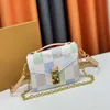 Top Specchio di qualità a tracolla Donne Designer Handbag Fashion Milk Way24Purse Cowhide Inneate Small Square con scatola regalo
