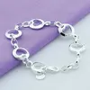 Bangle New Fashion 925 Sterling Silver Jewelry Heart Shaped Womens Christmas and Valentines Day High Quality Gift Q240506