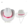 Berretti x7ya Western White Cowboy Cappello House Decorative Ornament Crafts Accessorio