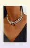 BYNOUCK MIAMI CUBAN LIEN CHAMBRE GOLL COULEUR Silver Color Choker femelle Iced Out Bling Rhinestone Collier Hiphop Jewelry221Z9446422
