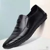 Chaussures décontractées faites à la main des hommes en cuir authentiques Sping Automne Business Mode Brands de mode
