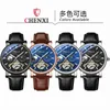 Star River Moon Phase Hollow Mechanical Tourbillon Watch Watch Automatic Night Glow Belt Calle