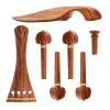 Accessori Violin Set 7pcs/Set 3/4 4/4 Chinrest Tail Piegs Tunning PEGS Endpin Rosewood Inlaiid Boxwood Violin Sostituzione Accessori violino