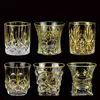 Gold-plated crystal Usquebaugh wine glass whisky glass XO whisky glass brandy sniffer Vasos personalized 240424