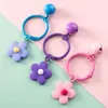 Keychains Lonyards coréen mignon mignon fleur de bonbons solide, porte-clés pour femmes fille cloche pêcheur décor