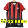 24/25 Esporte Clube Vitoria Soccer Jerseys Home Men Fan Versions 2024 2025 Roberto Jadson Eduardo Santos Home Training Voets Voetbal Shirts Uniformen