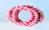 Roze Howlite Stone Healing Chakra 108 Gebed kralen Mala Bracelet Women Sieraden Pols OM Boeddhistische Boeddha Charmarmbanden1520856