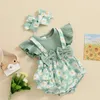 Rompers Baby Abbigliamento Girls Case Candatura Flower Stiptwork Codice Summer Niceborio 0-18M H240507
