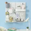 Set Punchfree Free Plastic Hole Board Shelf Organisateur, Mur Moup Affichage Panneau de panneaux perforés pour chambre, étude, bureau, salle de bain