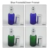 収納ボトルジャー30mlグリーンフロストブルーフロスト香水ガラスボトル補充可能な1オンスシルバースプレーとローションポンプ7126842
