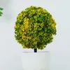 Dekorative Blumen Kränze Künstliche Pflanzen Bonsai Kleine Baumsimulation Topf Pflanzen Blumen Tischstopfteck für Haushotel Garten Büro -Dekoration