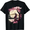 Camisetas masculinas da moda Vintage Warrior Japanese Art Warrior Vintage Cherry T-Shirtl2405