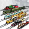 Train High-Tech Harmony City Rail à grande vitesse électrique Motor Military Military Blocys Blocys RC Track Bricks Toy 240428