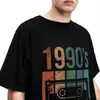 Men's T-Shirts 1990 Cassette Tape T-shirt Mens Retro Street Clothing Cotton T-shirt Summer O-Neck Harajuku T-shirt Printed Plus Size ClothingL2405