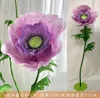 Wedding Props Giant Poppy Silk Flower Artificial Wedding Backdrop Decor T Stage Mall Window Layout Birthday Party Decor