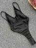 Suits 2024 Sexig backless thong One Piece Swimsuit Female Bather Women badkläder Högskuren baddräkt Swim Beach Lady Monokini V1574