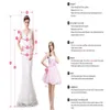 Koopschep glanzende aanvragers prachtige jurken bal bruiloft gelaagd backless parels court op maat gemaakte plus size bruidsjurk vestidos de novia