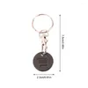 Keychains 1pc Shopping Trolley Remover Key Ring Token Chip met Carabiner Hook Practical Metal draagbare duurzame universele supermarkt