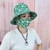 Berets Spring And Summer Cotton Women's Mask Hat Integrated Sun Protection Outdoor Tea Picking Cycling Tool