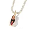 Hip Hop Jesus Collar colgante Sier Gold chapado con cadena de tenis Hecho de circón cúbico Joyería para hombres Regalo