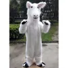 Halloween Cute White Horse Mascot Costume Event Propts Promotional Costume Cussion Personalizzazione Fursuit Caratteri Costumi per adulti Dimensioni per adulti