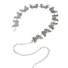 Kemerler trend ince fit çok yönlü ışık lüks retro kadın kemer metal kelebek zincir püskül dekoratif aksesuarlar