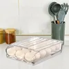 Bouteilles de rangement Refrigérateur d'oeufs Refrigérateur Auto Rolling Plateau de récipient empilable pour tri et stocker Organisateur de réfrigérateur