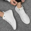 Freizeitschuhe echte Ledermänner High Top Fashion White Cool Street junger Mann Schuhe Ka2032