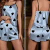 Dames slaap lounge dames kleding pyjama tweedelig pak zomer zomers sexy vrije tijd halter tanktop shorts meisjes comfortabele print huiskleding pak